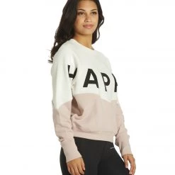 CLOTHING Spiritual Gangster Happy Bridget Raglan Pullover Stone Rose Quartz