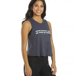 Spiritual Gangster Good Crop Tank Heather Night