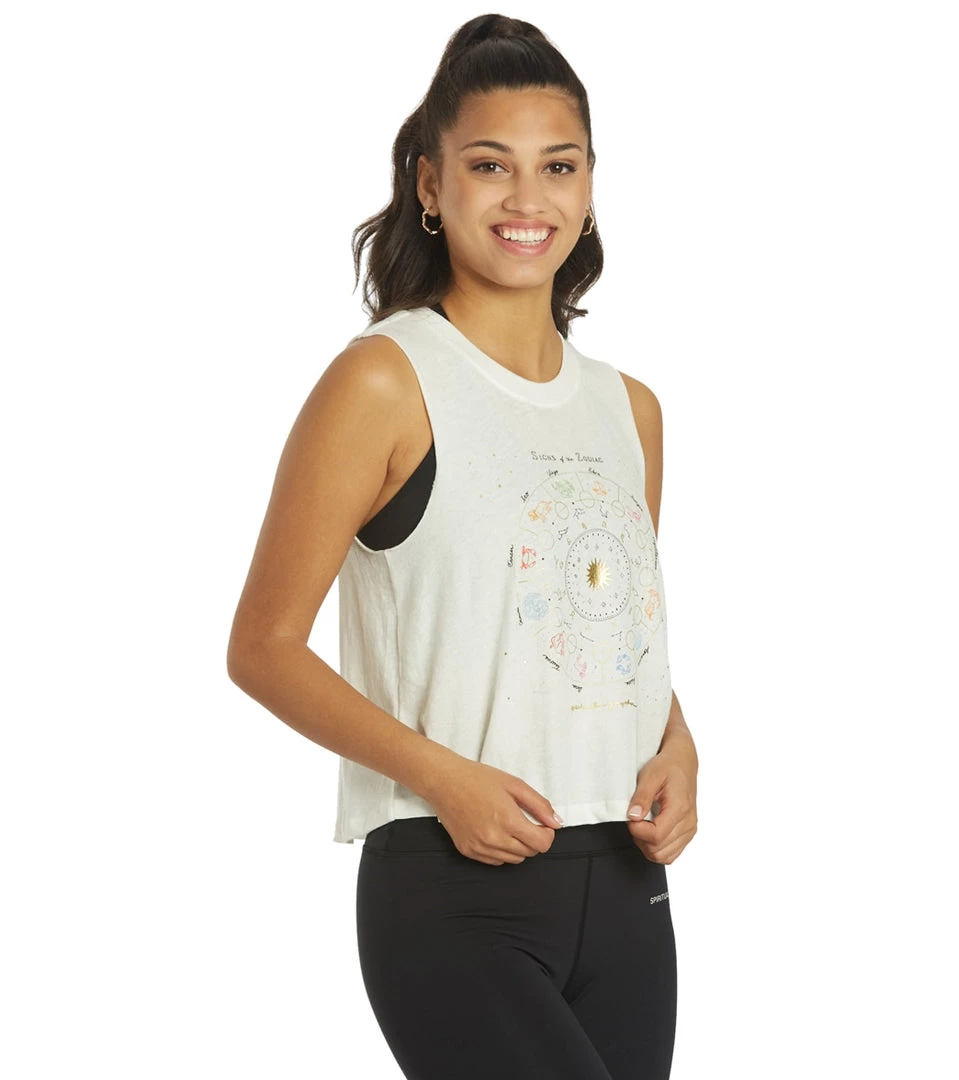 CLOTHING Spiritual Gangster Zodiac Crop Tank Stone 4 CLOTHING Spiritual Gangster Zodiac Crop Tank Stone
