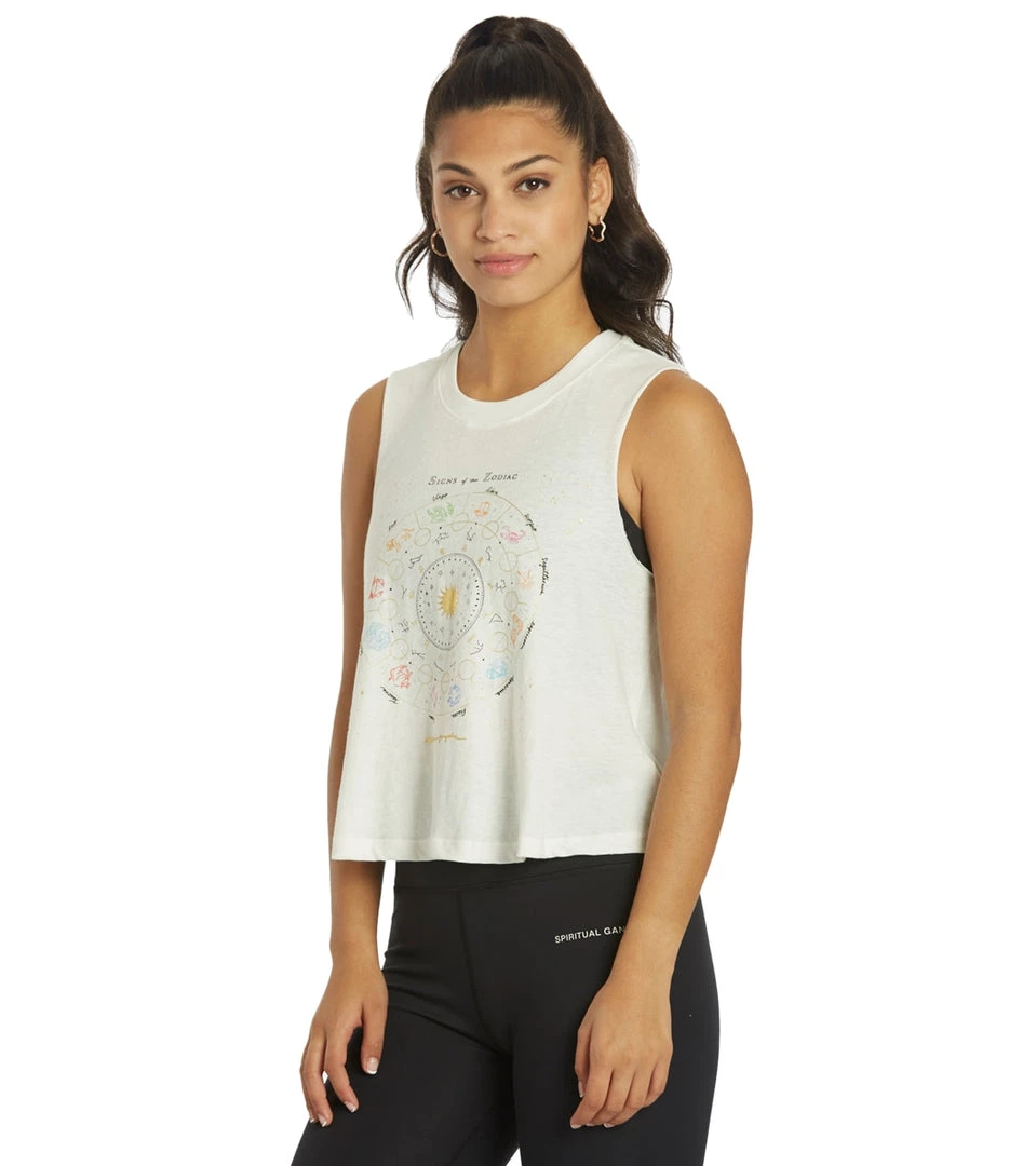 CLOTHING Spiritual Gangster Zodiac Crop Tank Stone 7 CLOTHING Spiritual Gangster Zodiac Crop Tank Stone
