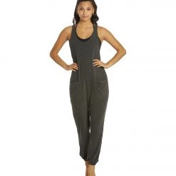 Spiritual Gangster Hacci Jumpsuit Heather Vintage Black