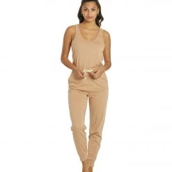 Spiritual Gangster Perfect Lounge Jumpsuit Camel 12 Spiritual Gangster Perfect Lounge Jumpsuit Camel
