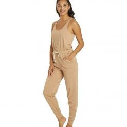 Spiritual Gangster Perfect Lounge Jumpsuit Camel 13 Spiritual Gangster Perfect Lounge Jumpsuit Camel