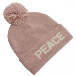 Spiritual Gangster Peace Pom Pom Beanie Rose Quartz ACCESSORIES