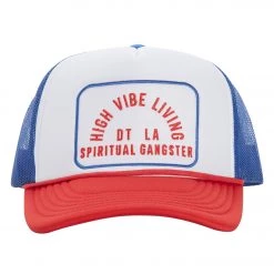ACCESSORIES Spiritual Gangster HV Living Trucker Hat Blue Red