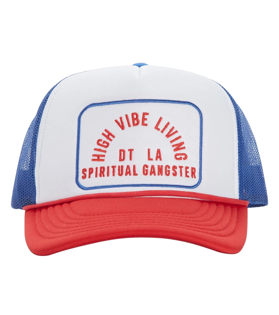 ACCESSORIES Spiritual Gangster HV Living Trucker Hat Blue Red 4 ACCESSORIES Spiritual Gangster HV Living Trucker Hat Blue Red