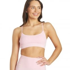 CLOTHING Spiritual Gangster Wide Rib Scoop Heather Bra