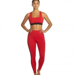CLOTHING Splits 59 Clare High Waist Techflex 7/8 Legging Pirate Red/Black