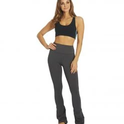 Splits 59 Raquel High Waist Flare Heather Grey CLOTHING