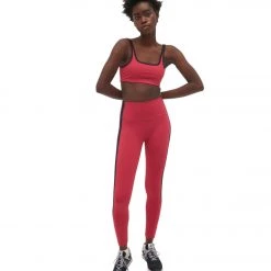 Splits 59 Bianca High Waist Recycled Techflex 7/8 Legging Lychee/Black