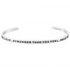 ACCESSORIES Mantraband Braver Than You Believe, Stronger Than You Feel, Smarter Than You Think Bracelet Silver