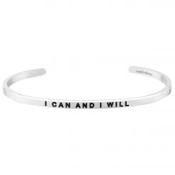 Mantraband I Can And I Will Bracelet Silver ACCESSORIES