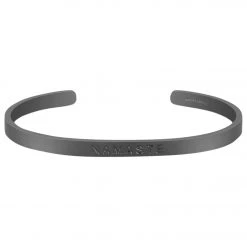 ACCESSORIES Mantraband Namaste Bold Bracelet Matte Black