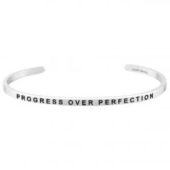 ACCESSORIES Mantraband Progress Over Perfection Bracelet Silver 7 ACCESSORIES Mantraband Progress Over Perfection Bracelet Silver