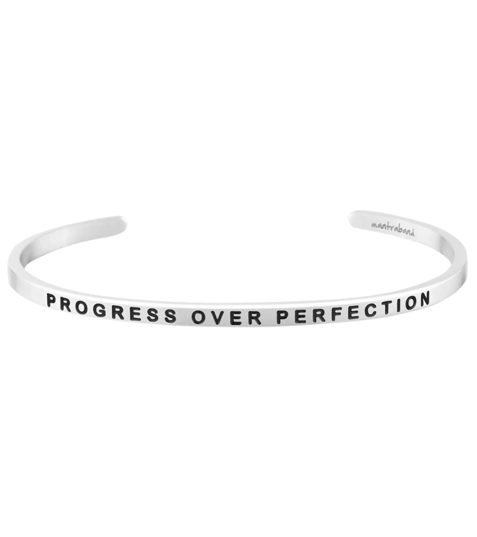 ACCESSORIES Mantraband Progress Over Perfection Bracelet Silver 5 ACCESSORIES Mantraband Progress Over Perfection Bracelet Silver