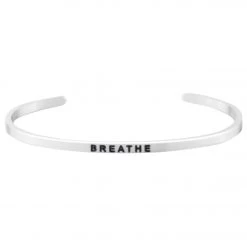 Mantraband Breathe Bracelet Silver