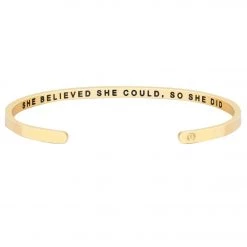 Mantraband She Believed She Could, So She Did Within Bracelet Yellow Gold ACCESSORIES