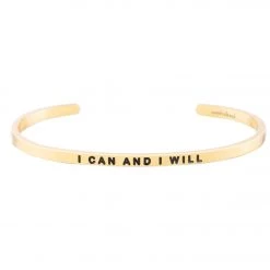 Mantraband I Can And I Will Bracelet Yellow Gold