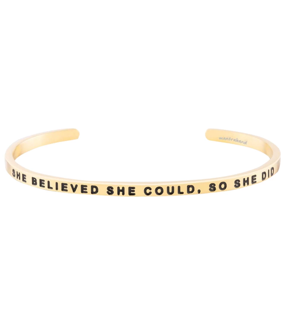 Mantraband She Believed She Could, So She Did Bracelet Yellow Gold 5 Mantraband She Believed She Could, So She Did Bracelet Yellow Gold