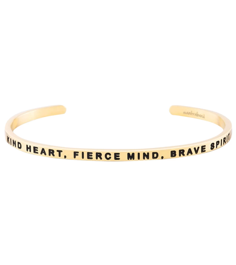 Mantraband Kind Heart, Fierce Mind, Brave Spirit Bracelet Yellow Gold ACCESSORIES 3 Mantraband Kind Heart, Fierce Mind, Brave Spirit Bracelet Yellow Gold ACCESSORIES