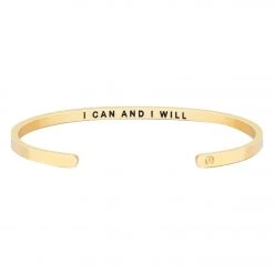 ACCESSORIES Mantraband I Can And I Will Bracelet Yellow Gold