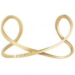 Mantraband Braver Than You Believe, Stronger Than You Feel, Smarter Than You Think Infinity Bracelet Yellow Gold ACCESSORIES