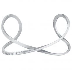 Mantraband Braver Than You Believe, Stronger Than You Feel, Smarter Than You Think Infinity Bracelet Silver ACCESSORIES