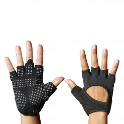 Tavi Half Finger Grip Gloves Ebony