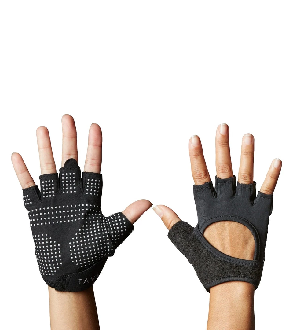 Tavi Half Finger Grip Gloves Ebony 5 Tavi Half Finger Grip Gloves Ebony