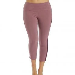 Hard Tail Racer Stripe Flat Waist Ankle Leggings Crush