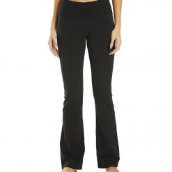 Hard Tail Flare Bootcut Flat Waist Pant Black CLOTHING