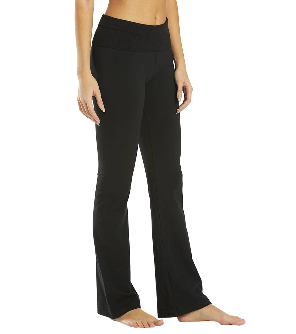 Hard Tail Flare Bootcut Flat Waist Pant Black CLOTHING 4 Hard Tail Flare Bootcut Flat Waist Pant Black CLOTHING