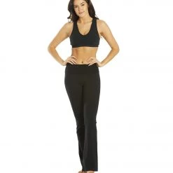 Hard Tail Flare Bootcut Flat Waist Pant Black CLOTHING 12 Hard Tail Flare Bootcut Flat Waist Pant Black CLOTHING