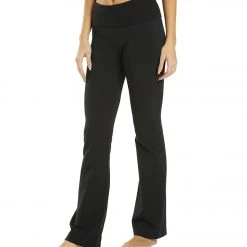 Hard Tail Flare Bootcut Flat Waist Pant Black CLOTHING 13 Hard Tail Flare Bootcut Flat Waist Pant Black CLOTHING