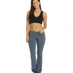 Hard Tail Flare Bootcut Flat Waist Pant Steel Blue CLOTHING 12 Hard Tail Flare Bootcut Flat Waist Pant Steel Blue CLOTHING