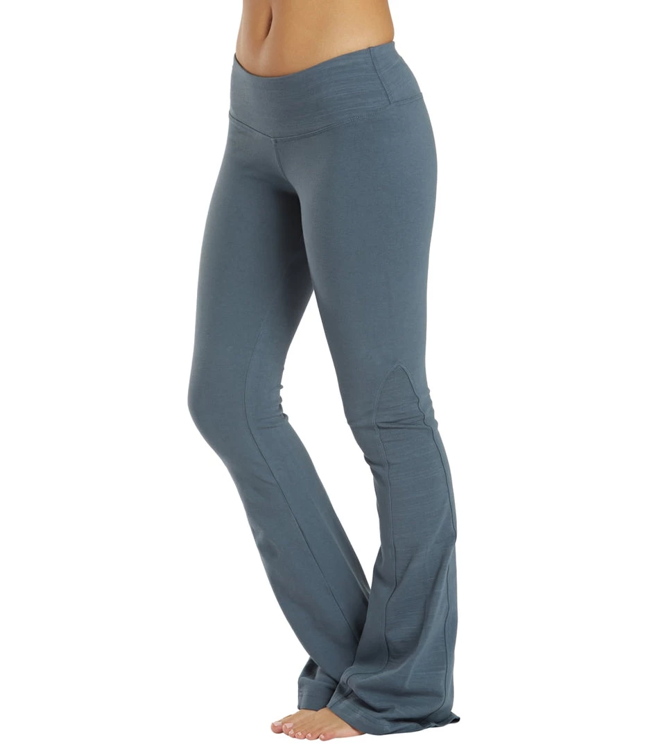 Hard Tail Flare Bootcut Flat Waist Pant Steel Blue CLOTHING 7 Hard Tail Flare Bootcut Flat Waist Pant Steel Blue CLOTHING