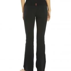 Hard Tail Contour Rolldown Bootleg Flare Pant Black CLOTHING