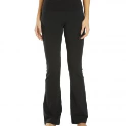 Hard Tail Contour Rolldown Bootleg Flare Pant Black CLOTHING