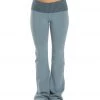 Hard Tail Contour Rolldown Bootleg Flare Pant Steel Blue CLOTHING