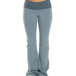 Hard Tail Contour Rolldown Bootleg Flare Pant Steel Blue CLOTHING