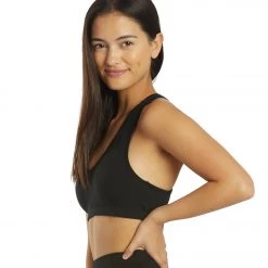 Hard Tail Double V Sports Bra Black CLOTHING