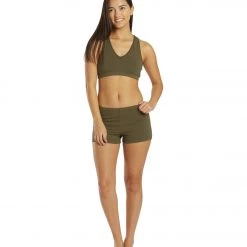 Hard Tail Double V Sports Bra Olive Drab CLOTHING