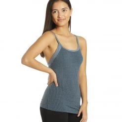 Women Hard Tail Fastback Bra Tank Steel Blue