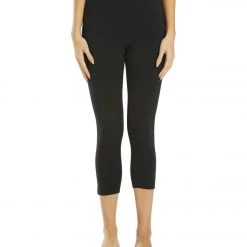 Hard Tail Rolldown Pedal Pusher Capris Black