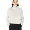 CLOTHING Bella + Canvas Cropped 1/2 Zip Sweatshirt Vintage White
