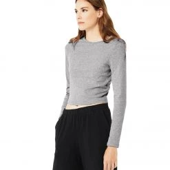 Bella + Canvas Long Sleeve Micro Rib Tee Athletic Heather