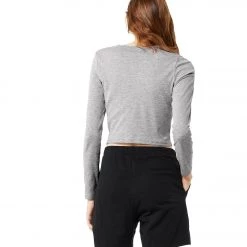 Bella + Canvas Long Sleeve Micro Rib Tee Athletic Heather