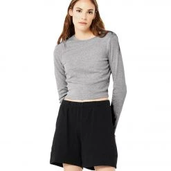 Bella + Canvas Long Sleeve Micro Rib Tee Athletic Heather