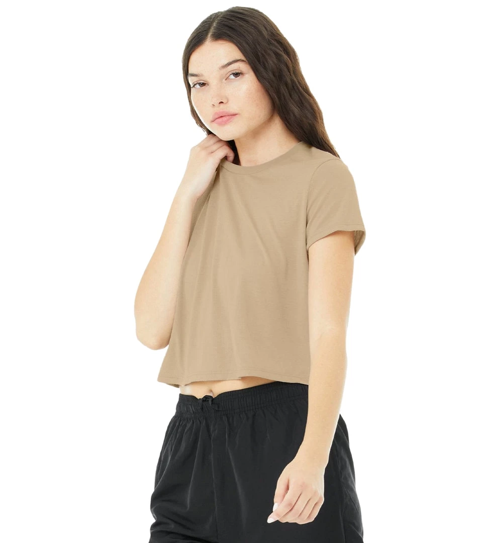 Bella + Canvas The Crop Tee Driftwood 4 Bella + Canvas The Crop Tee Driftwood