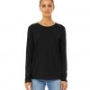 Bella + Canvas Daily Long Sleeve Tee Black CLOTHING